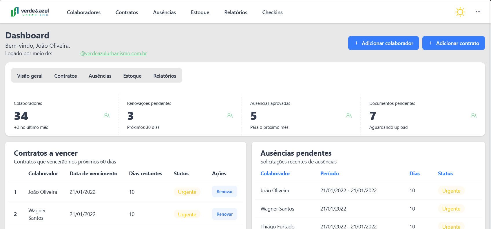 Verde & Azul App